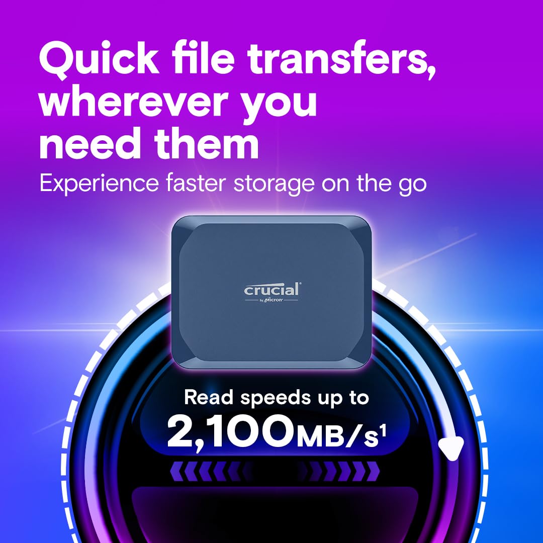 Foto 4 pulgar | Ssd Portátil Crucial X10 De 1 Tb Usb 3.2 Usb-c Azul - Venta Internacional.