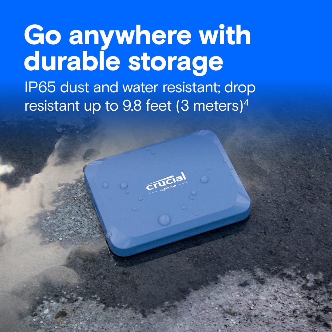 Foto 5 pulgar | Ssd Portátil Crucial X10 De 1 Tb Usb 3.2 Usb-c Azul - Venta Internacional.