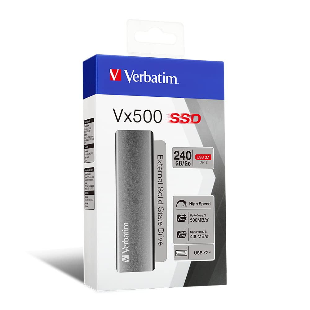 Foto 8 pulgar | Ssd Externo Verbatim Vx500 240 Gb Usb 3.1 Gen 2 Grafito - Venta Internacional.