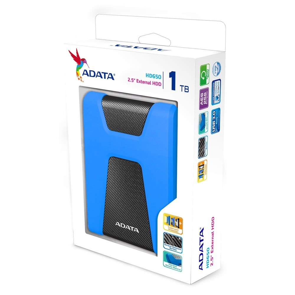 Foto 4 | Disco Duro Externo Adata Hd650 1tb Usb 3.0 Azul Para Mac/pc