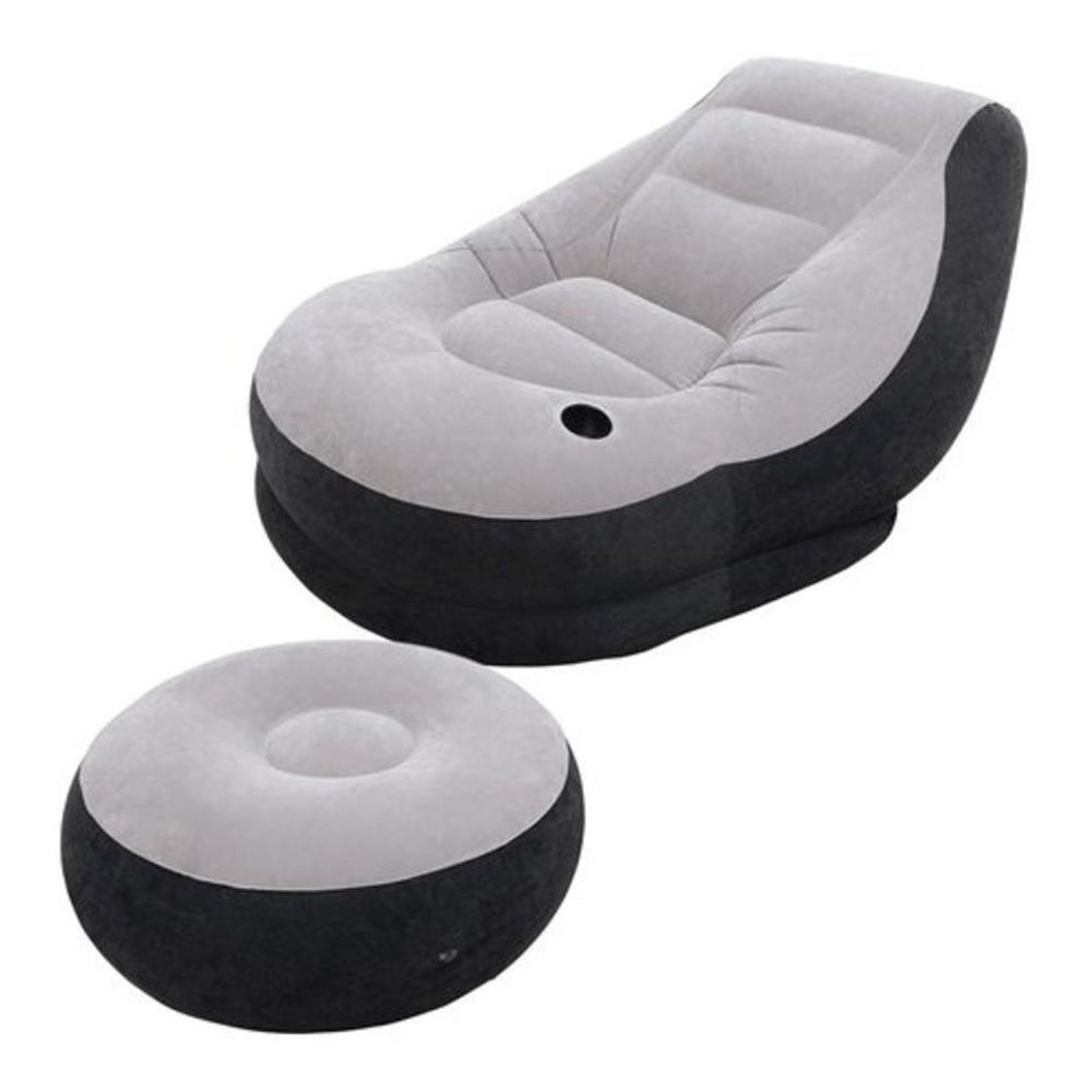 Foto 2 pulgar | Sillón Inflable Ultra Lounge con Reposapies Intex 68564 Gris