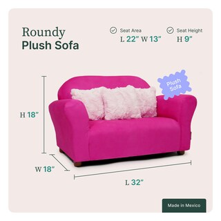 Foto 6 | Sofá Infantil Plush Rosa Microsuede con 3 Almohadas Stella