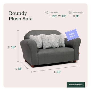 Foto 5 | Sofá Infantil Keet Incluye 3 Almohadas Stella Peluche Gris
