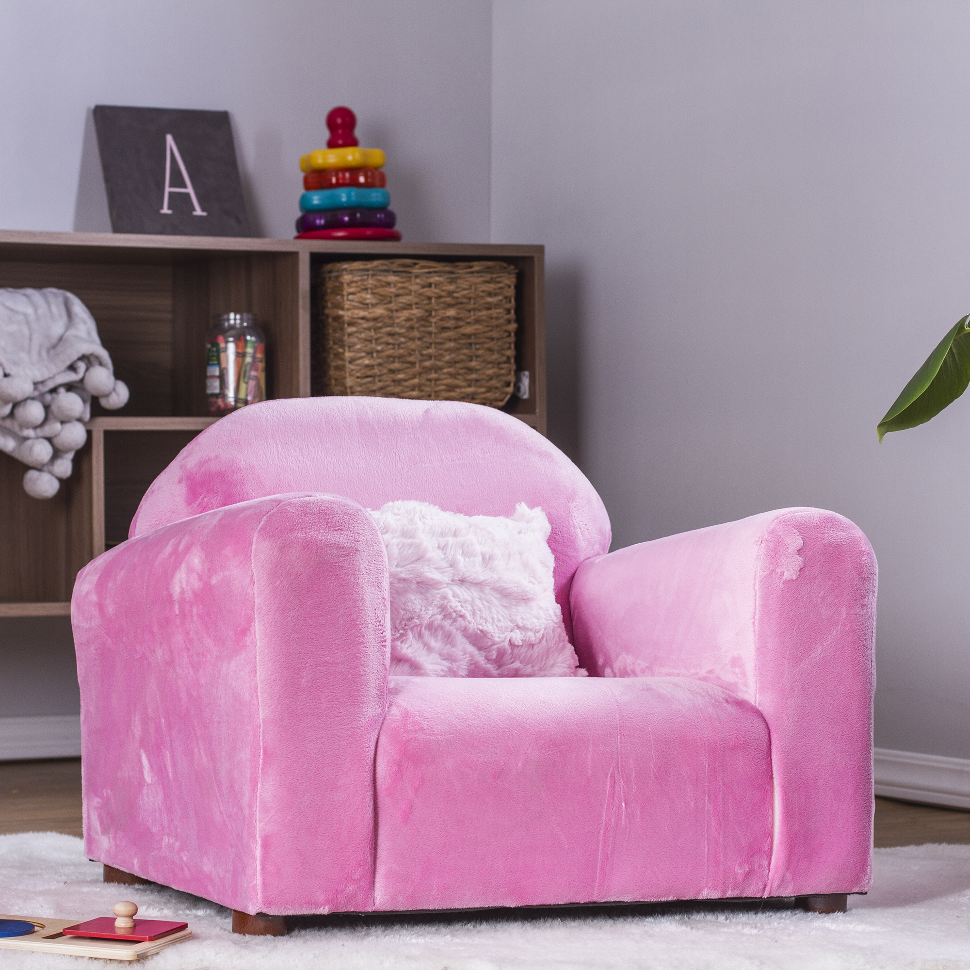 Foto 5 pulgar | Sofa Infantil Marca Keet,  Cozy Chair Microsuede Pink, Incluye Gratis Almohada Stella Rosa De Peluche