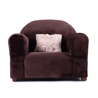 Foto 1 | Sofá Infantil Forrado en Microsuede Chocolate con 4 Patas Extraíble de Madera Incluye Chojín