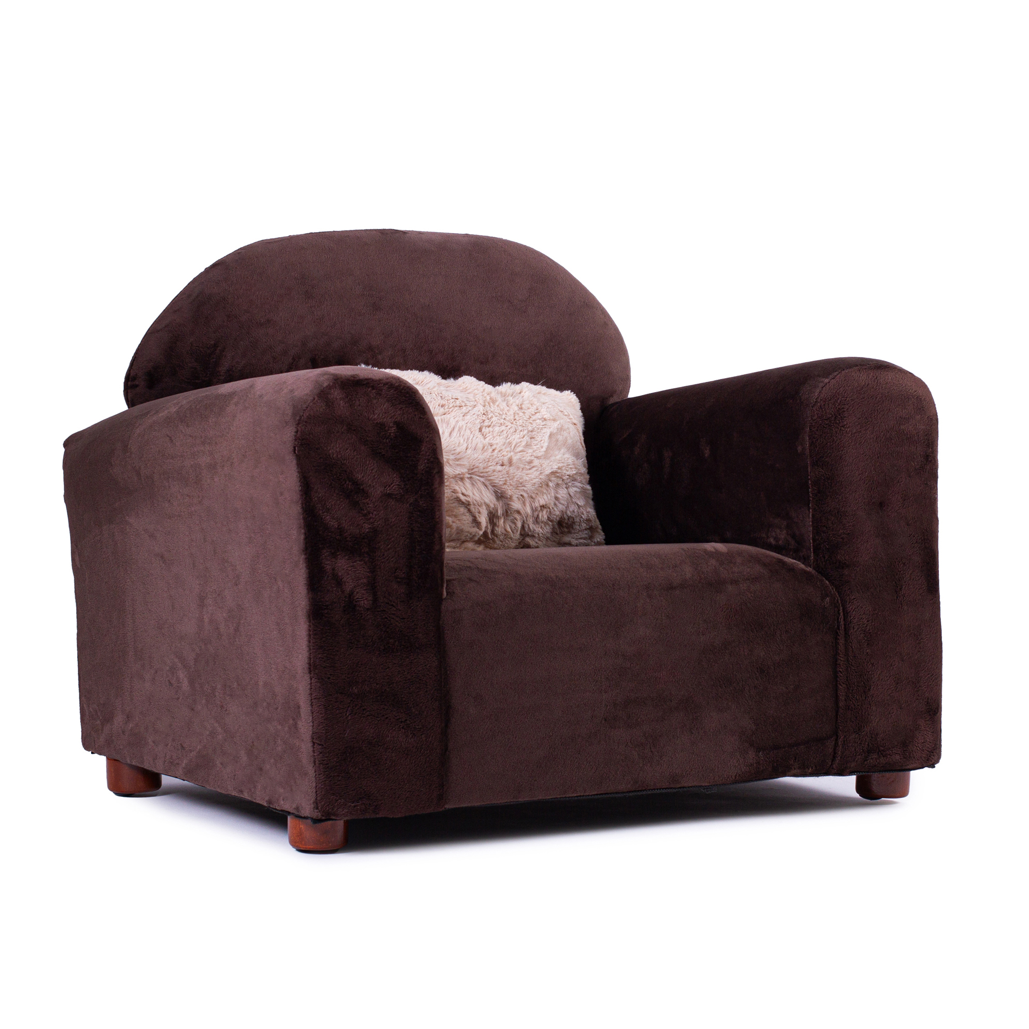 Foto 2 | Sofa Infantil,  Forrado En Microsuede Chocolate, Incluye Cojin Texturizado En Peluche Con 4 Patas Extraible De Madera