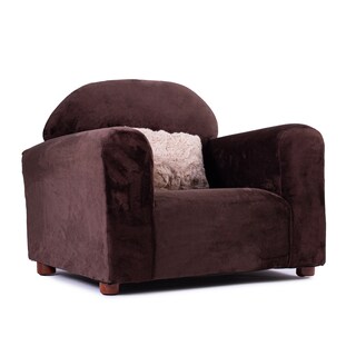 Foto 2 | Sofá Infantil Forrado en Microsuede Chocolate con 4 Patas Extraíble de Madera Incluye Chojín