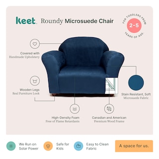 Foto 3 | Sofa Infantil Chair Microsuede Navy Gris