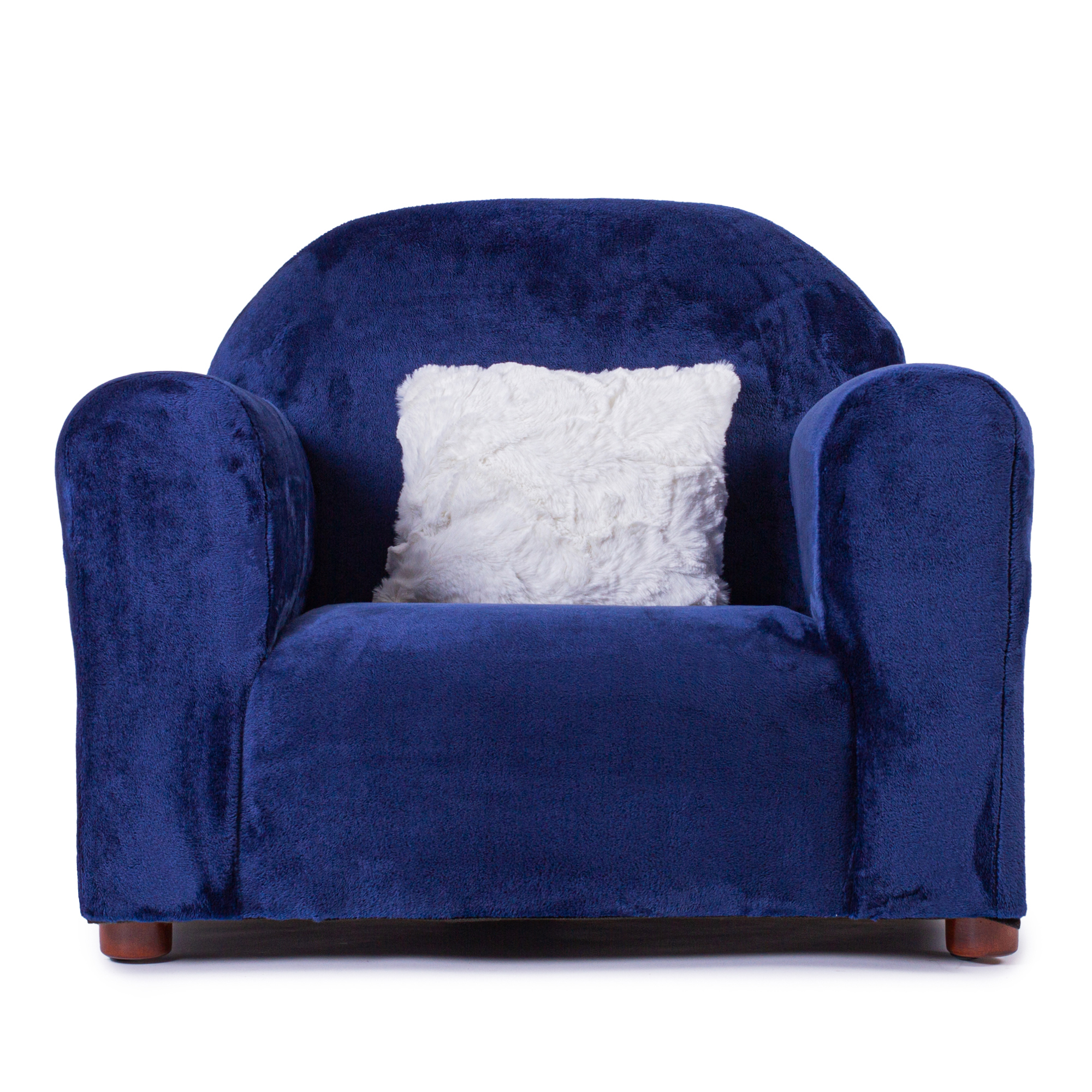 Foto 2 pulgar | Sofa Azul Infantil, Tapizado En Microsuede, Gratis 1 Almohada Khaki  De Peluche