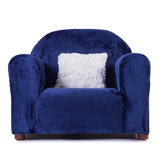 Foto 1 | Sofa Azul Infantil, Tapizado En Microsuede, Gratis 1 Almohada Khaki De Peluche