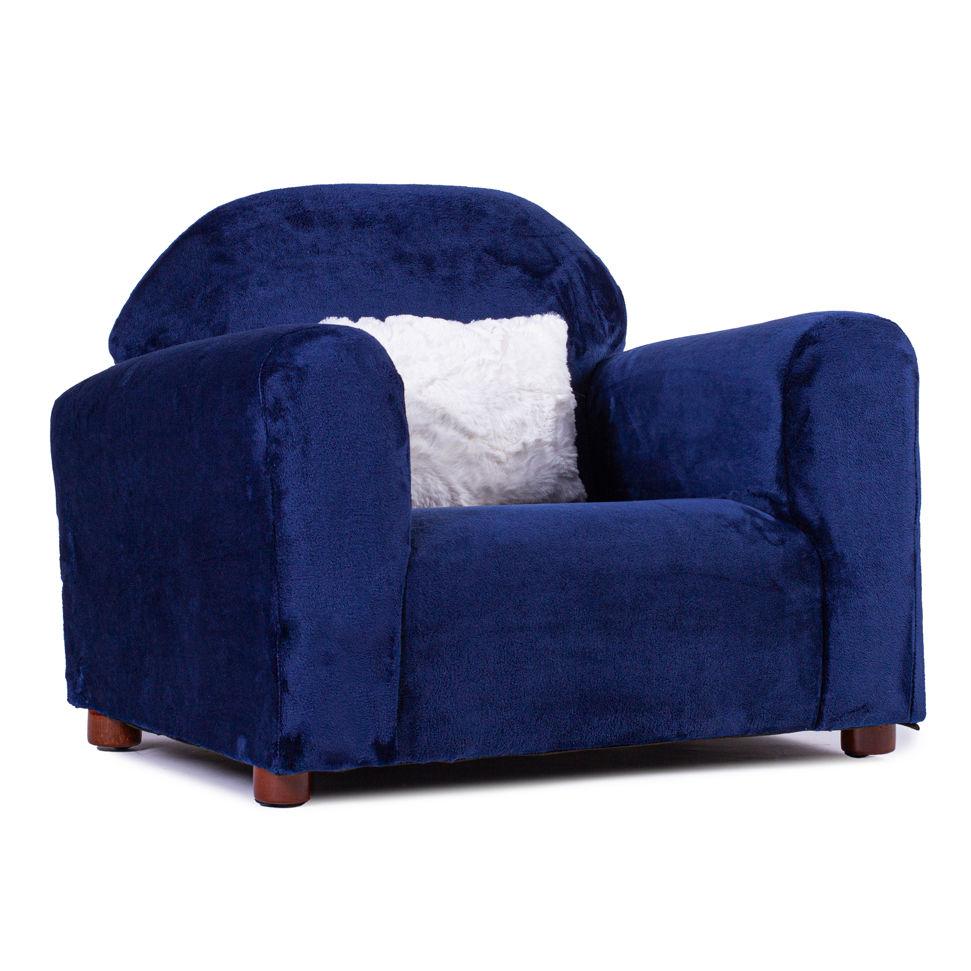 Foto 3 pulgar | Sofa Azul Infantil, Tapizado En Microsuede, Gratis 1 Almohada Khaki  De Peluche