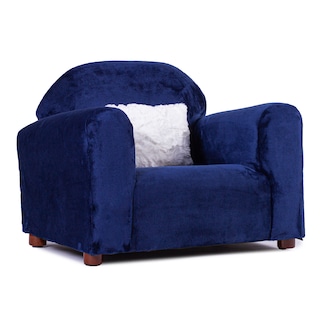 Foto 2 | Sofa Azul Infantil, Tapizado En Microsuede, Gratis 1 Almohada Khaki De Peluche