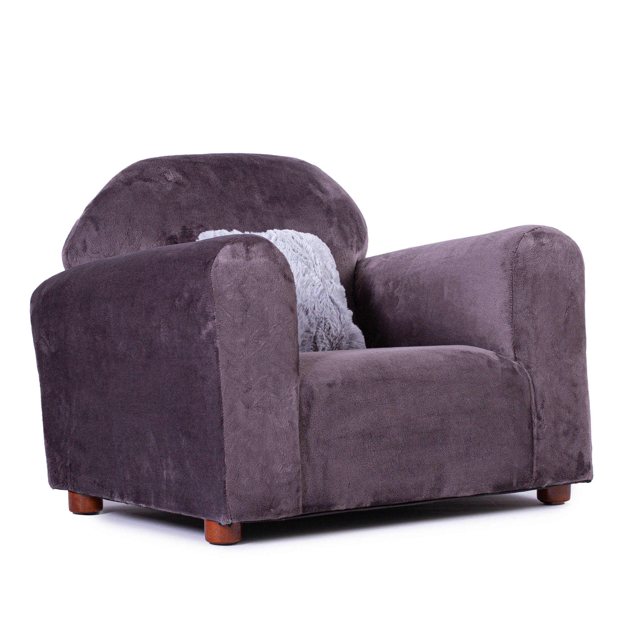 Foto 3 pulgar | Sillón Infantil Tapizado en Microsuede con Patas Desmontables y Almohada