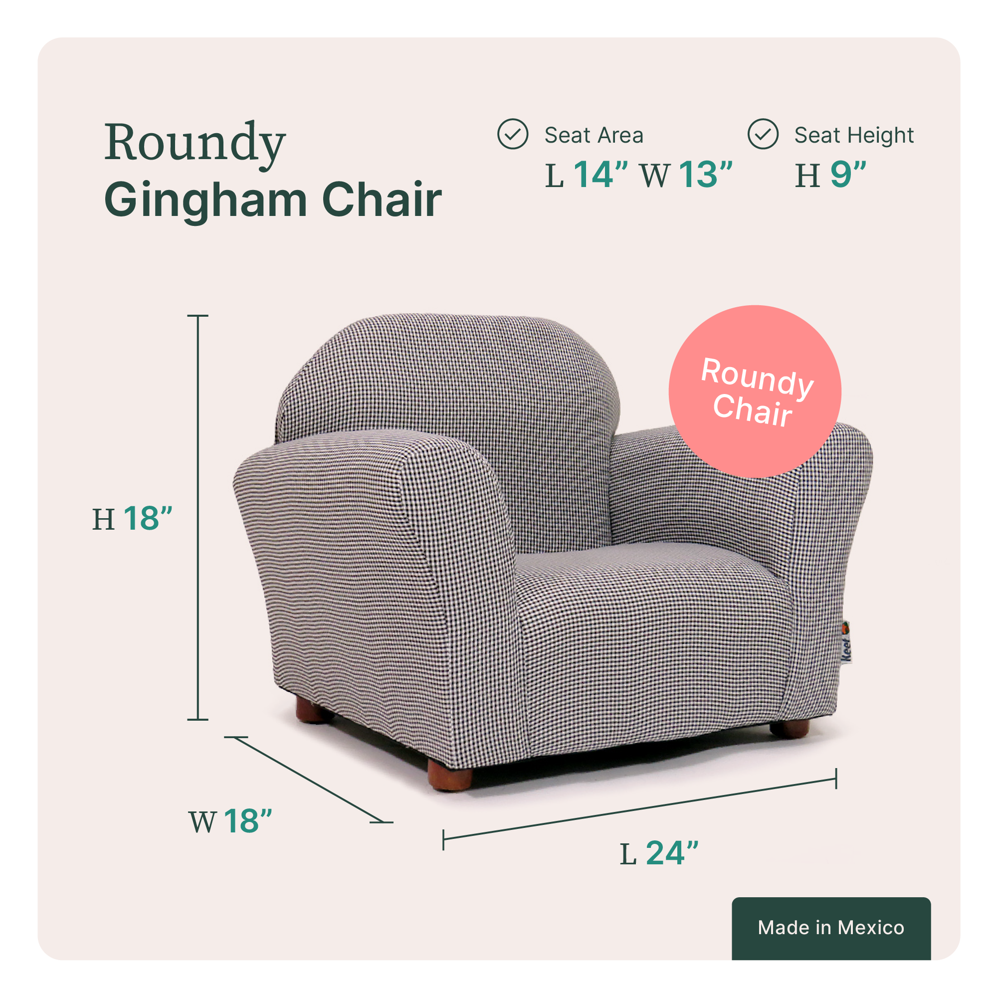 Foto 5 | Sillón Infantil con Patas de Madera Desmontables