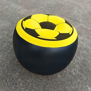 Foto 4 | Sofá Inflable De Balón 30 Cm X 45 Cm Negro / Amarillo