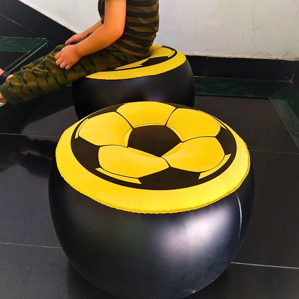 Foto 5 | Sofá Inflable De Balón 30 Cm X 45 Cm Negro / Amarillo