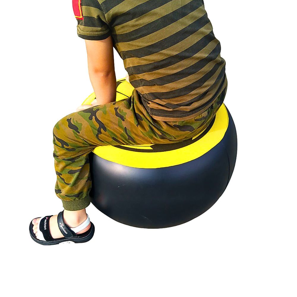 Foto 7 pulgar | Sofá Inflable De Balón 30 Cm X 45 Cm Negro / Amarillo