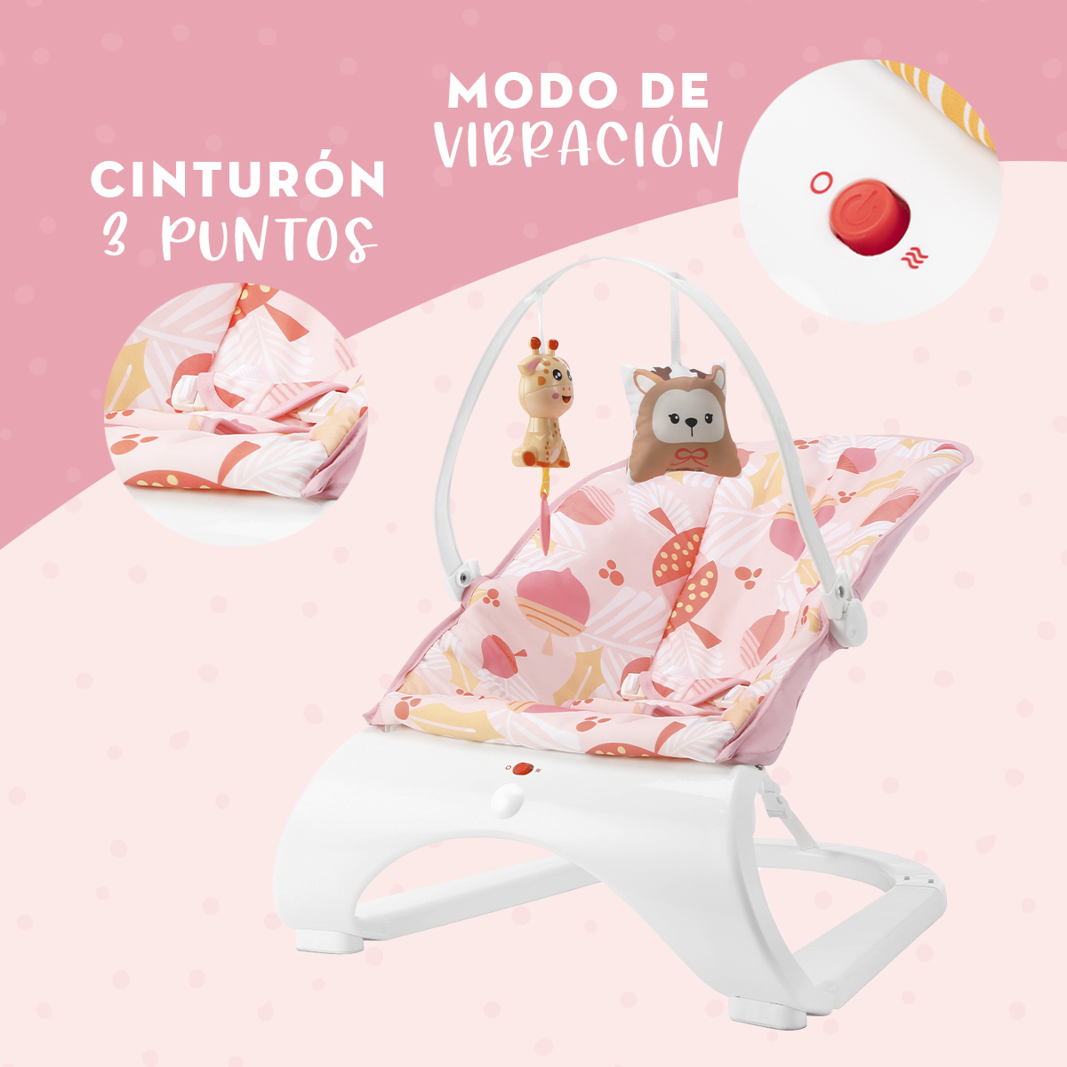 Foto 4 pulgar | Silla Mecedora Mima2 Rosa