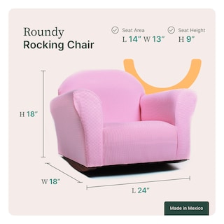 Foto 5 | Silla Mecedora Para Niños Keet Roundy Sillón Infantil Tapizado Con Patas De Madera Maciza, 60.96 X 45.72 X 45.72 C