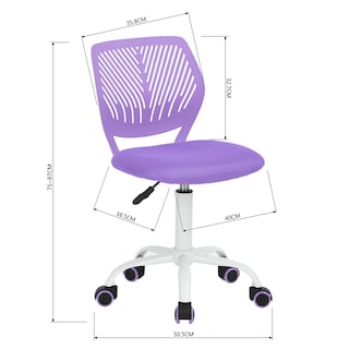 Foto 3 | Silla De Oficina Furniturer Carnation Morado 40 X 50.5 X 75-87 Cm