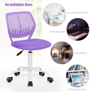Foto 5 | Silla De Oficina Furniturer Carnation Morado 40 X 50.5 X 75-87 Cm