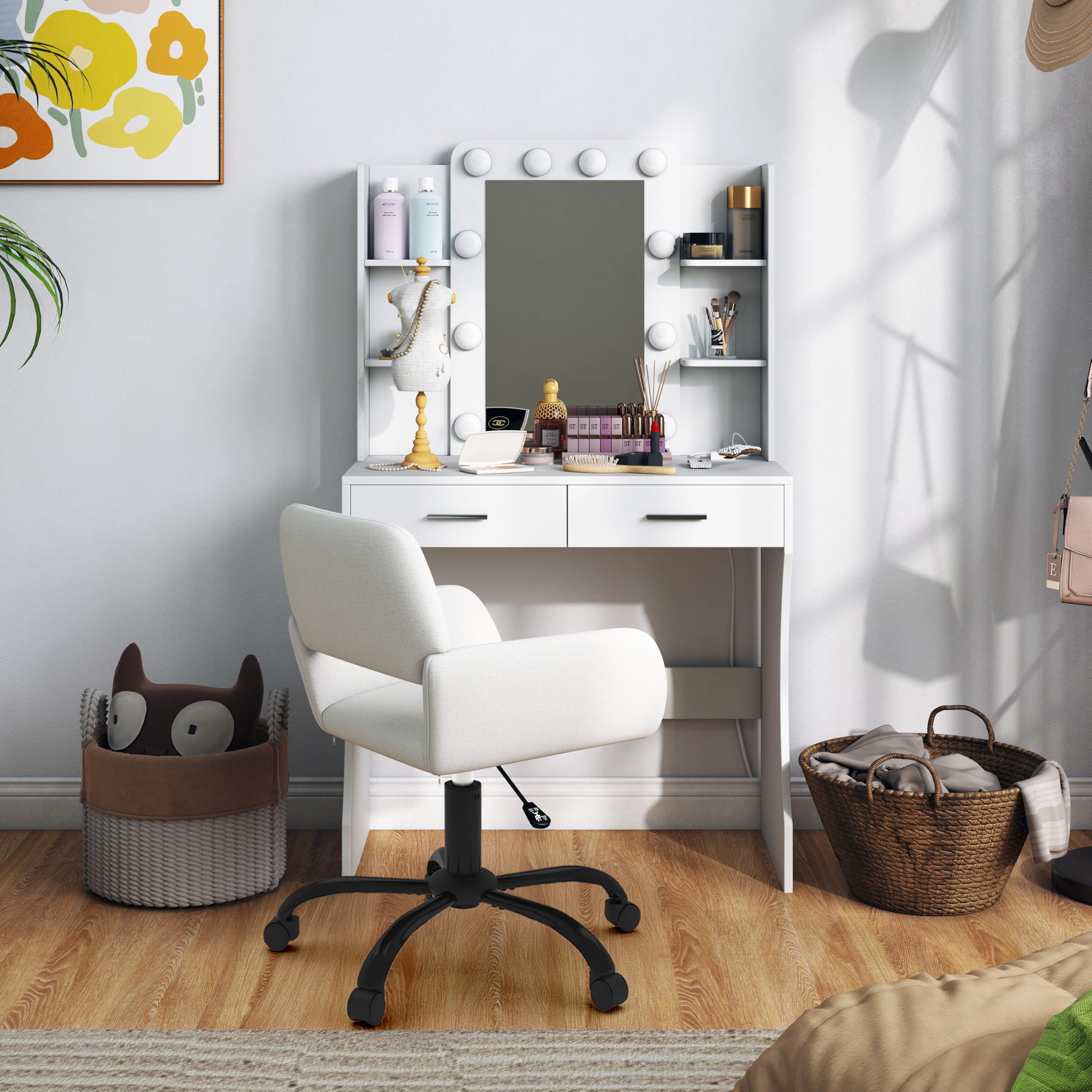 Foto 4 pulgar | Silla de Oficina Furniturer Ross Beige