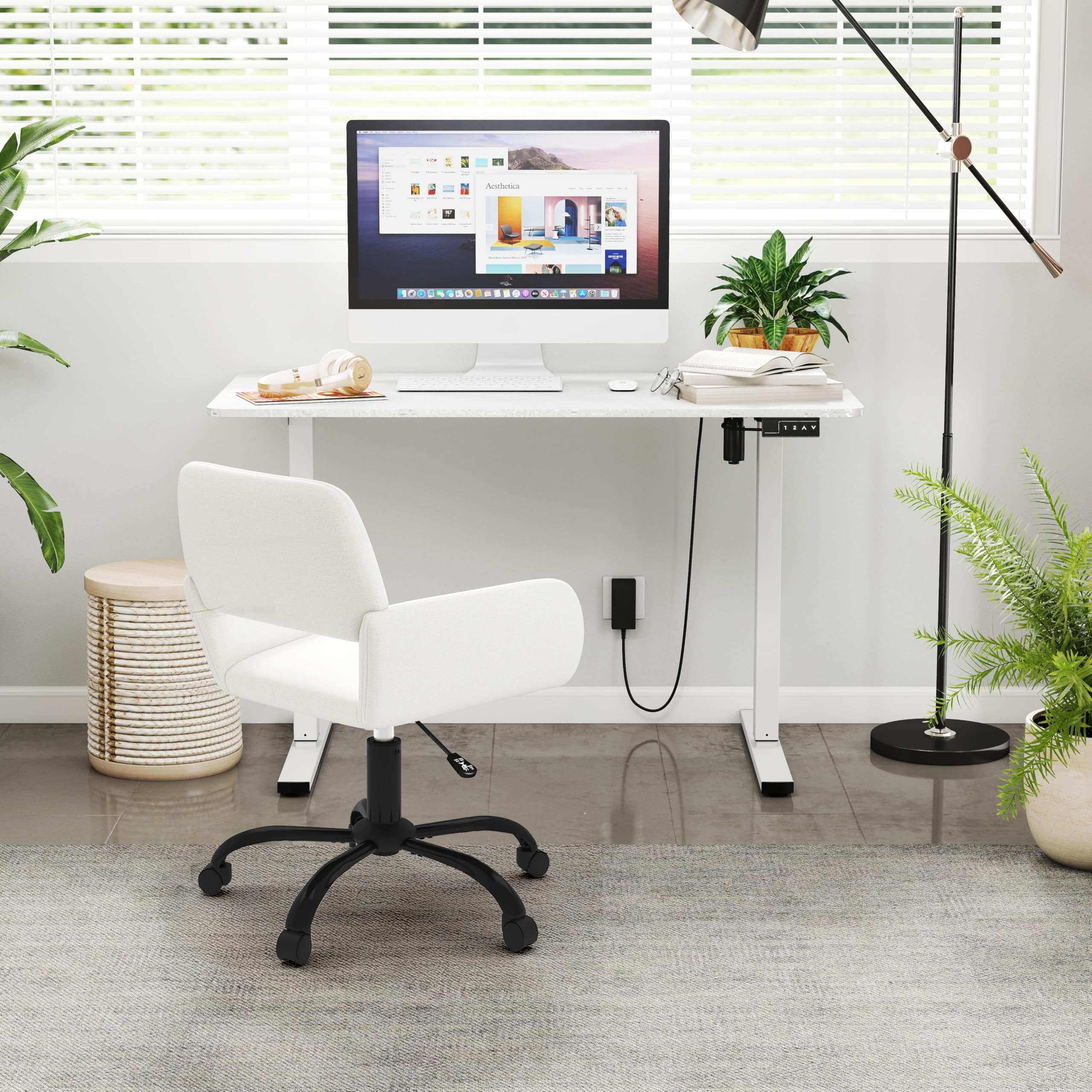 Foto 5 pulgar | Silla de Oficina Furniturer Ross Beige