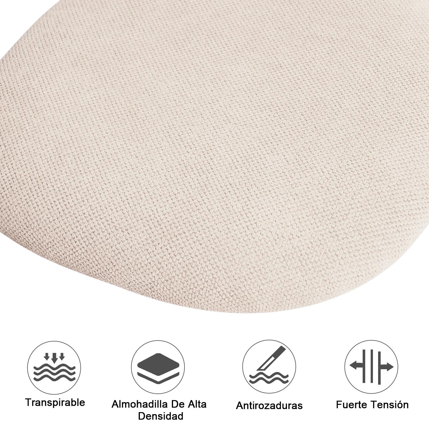 Foto 9 pulgar | Silla de Oficina Furniturer Carnation Beige