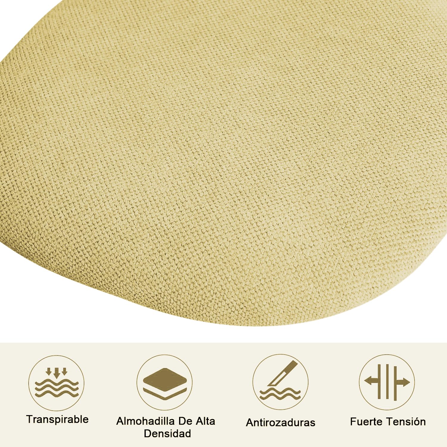 Foto 7 | Silla de Oficina Furniturer Amarilla