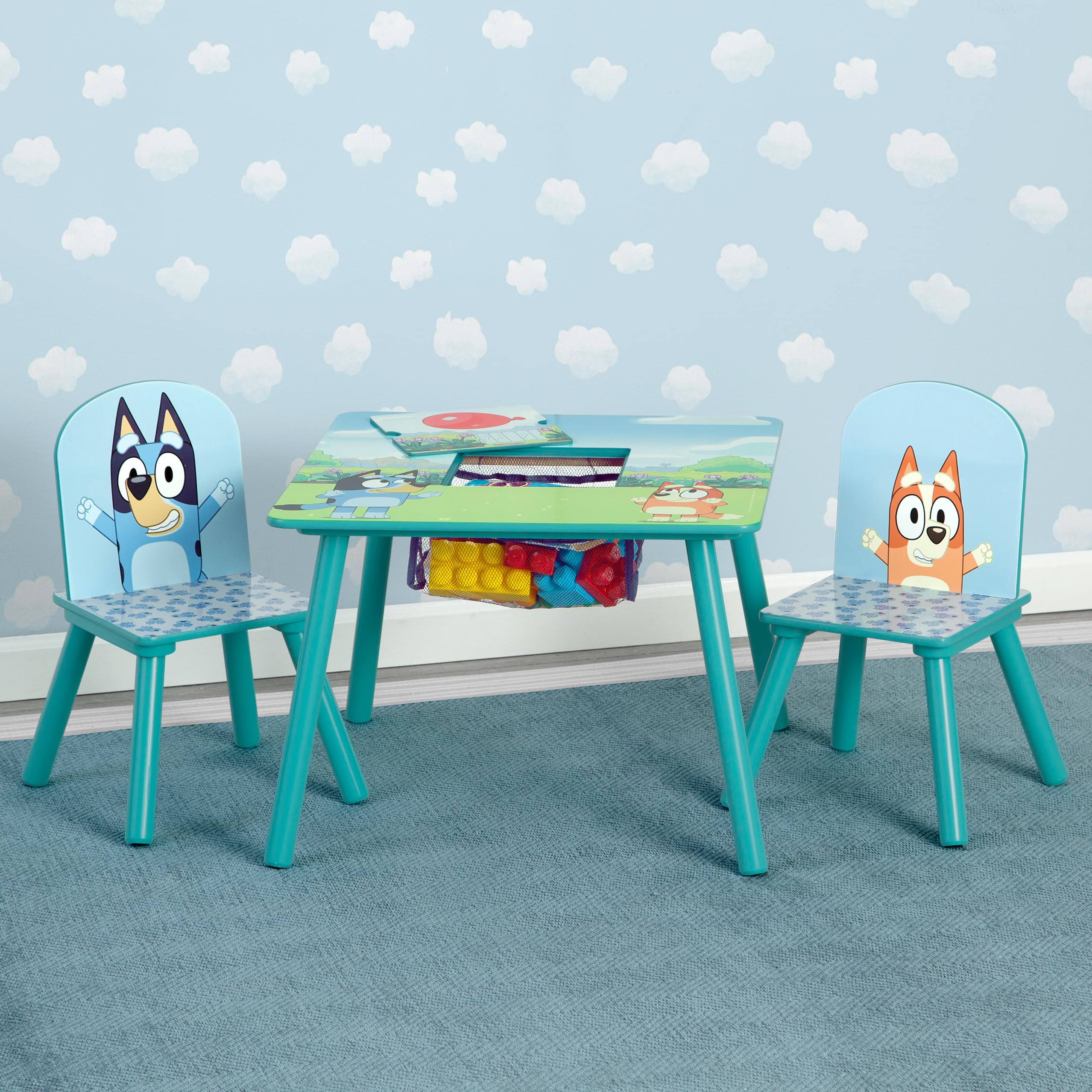 Foto 3 pulgar | Juego De Mesa Y Silla Delta Children Bluey Con Almacenamiento 3+ - Venta Internacional.