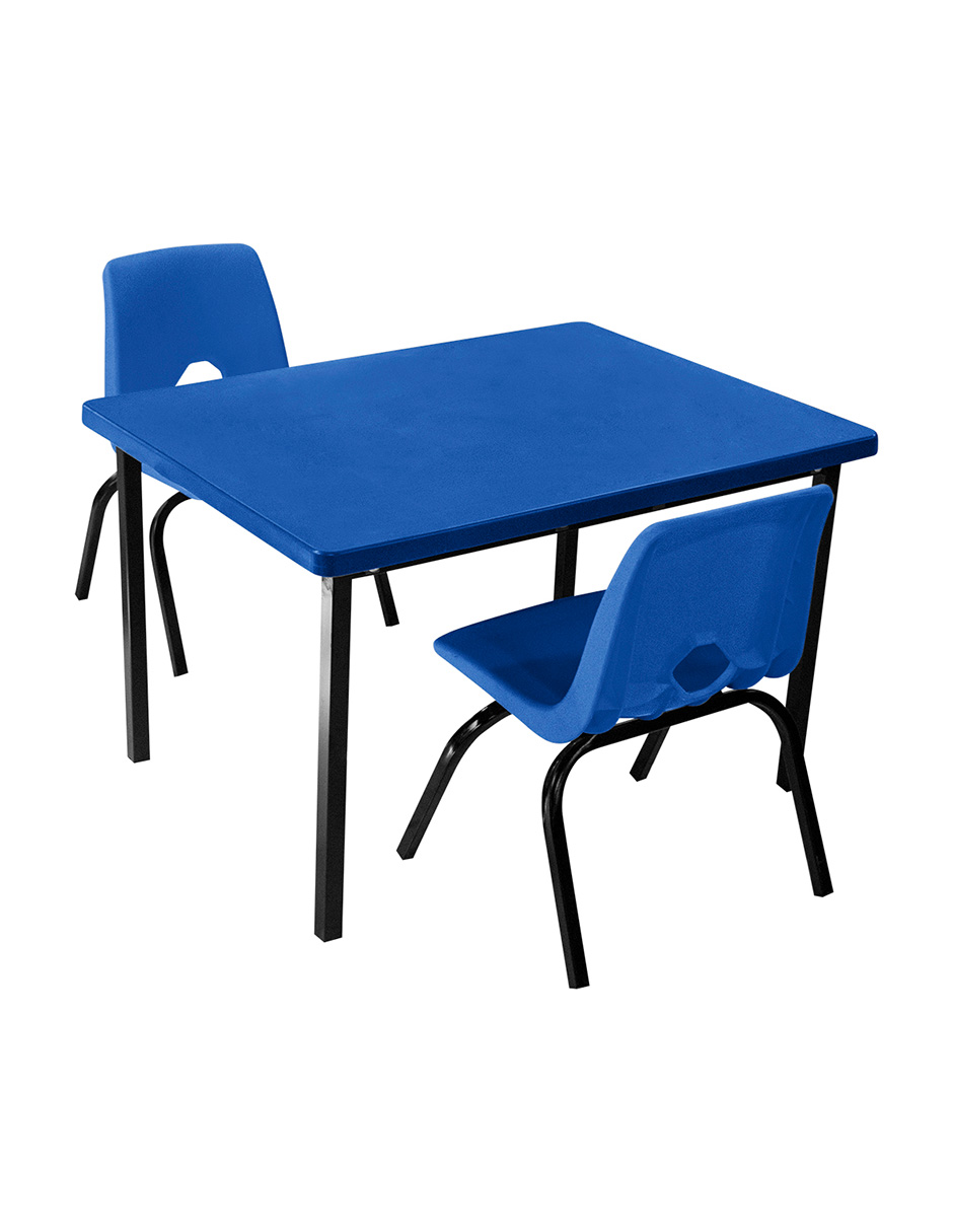 Foto 3 pulgar | 2 Sillas 1 Mesa Rectangular Office School Por Santivae Modelo 1m1s0 Rojo, Verde, Azul, Amarillo Y Naranja De Kínder