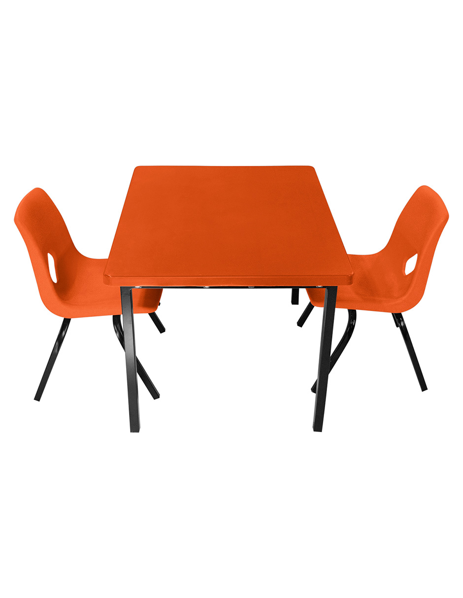 Foto 4 pulgar | 2 Sillas 1 Mesa Rectangular Office School Por Santivae Modelo 1m1s0 Rojo, Verde, Azul, Amarillo Y Naranja De Kínder
