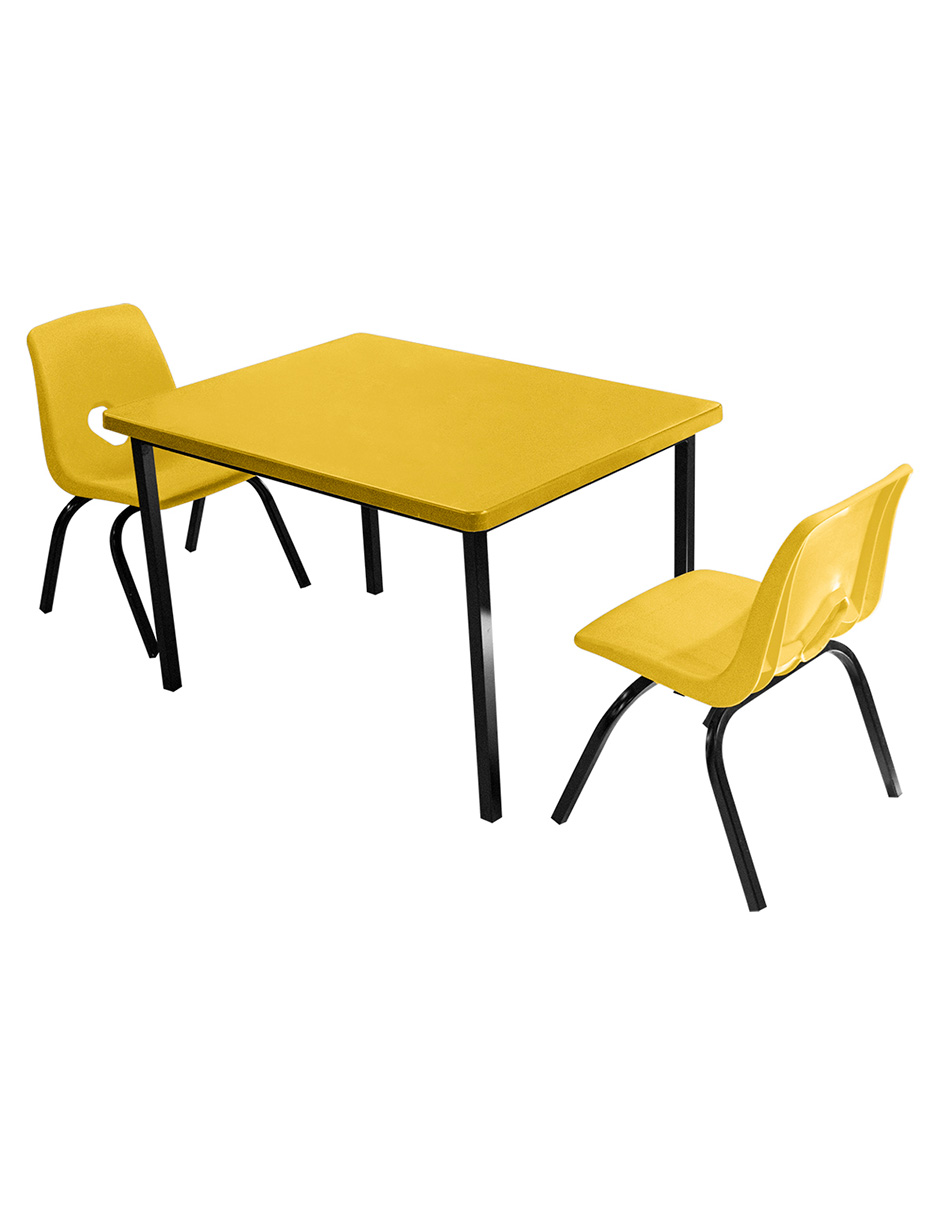 Foto 5 pulgar | 2 Sillas 1 Mesa Rectangular Office School Por Santivae Modelo 1m1s0 Rojo, Verde, Azul, Amarillo Y Naranja De Kínder