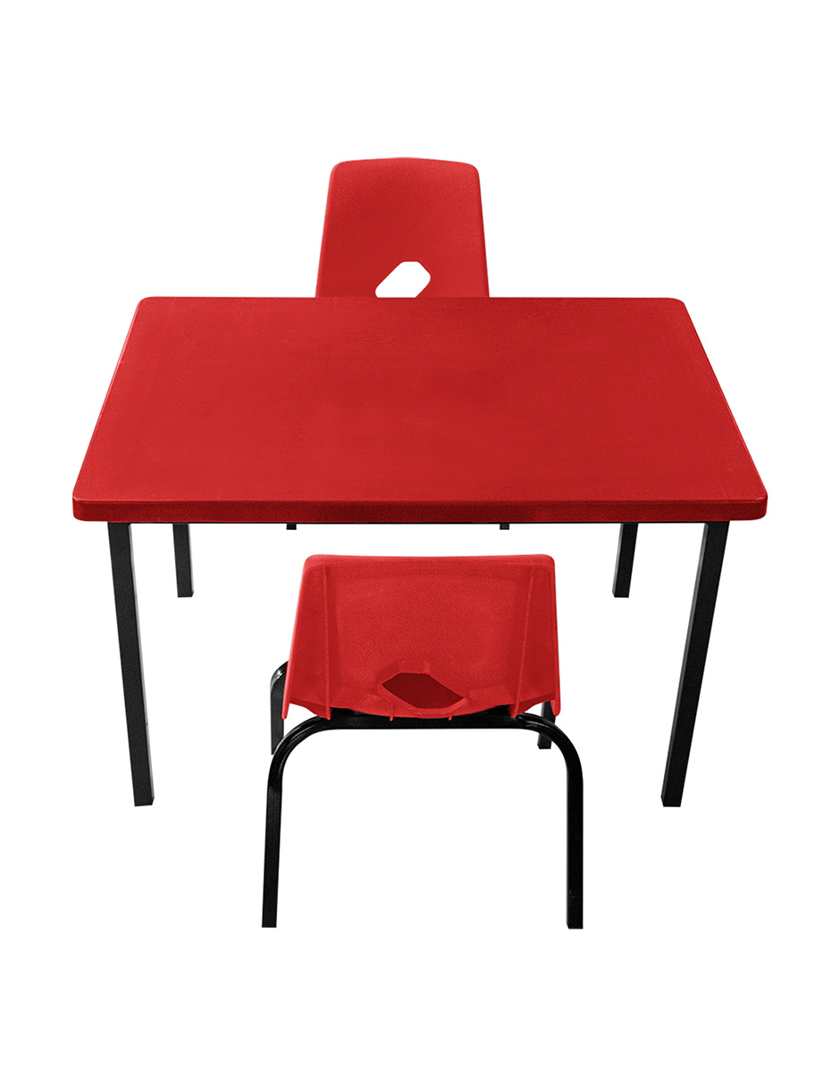 Foto 5 | 2 Sillas 1 Mesa Rectangular Office School Por Santivae Modelo 1m1s0 Rojo, Verde, Azul, Amarillo Y Naranja De Kínder