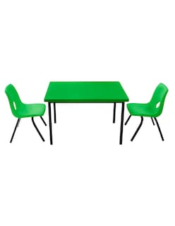 Foto 6 | 2 Sillas 1 Mesa Rectangular Office School Por Santivae Modelo 1m1s0 Rojo, Verde, Azul, Amarillo Y Naranja De Kínder