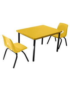 Foto 7 | 2 Sillas 1 Mesa Rectangular Office School Por Santivae Modelo 1m1s0 Rojo, Verde, Azul, Amarillo Y Naranja De Kínder