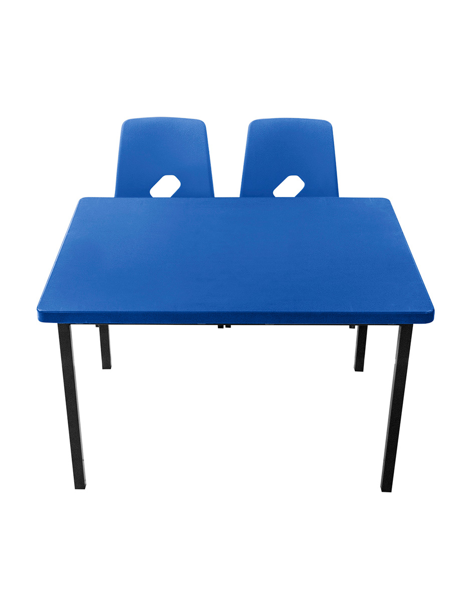 Foto 8 | 2 Sillas 1 Mesa Rectangular Office School Por Santivae Modelo 1m1s0 Rojo, Verde, Azul, Amarillo Y Naranja De Kínder