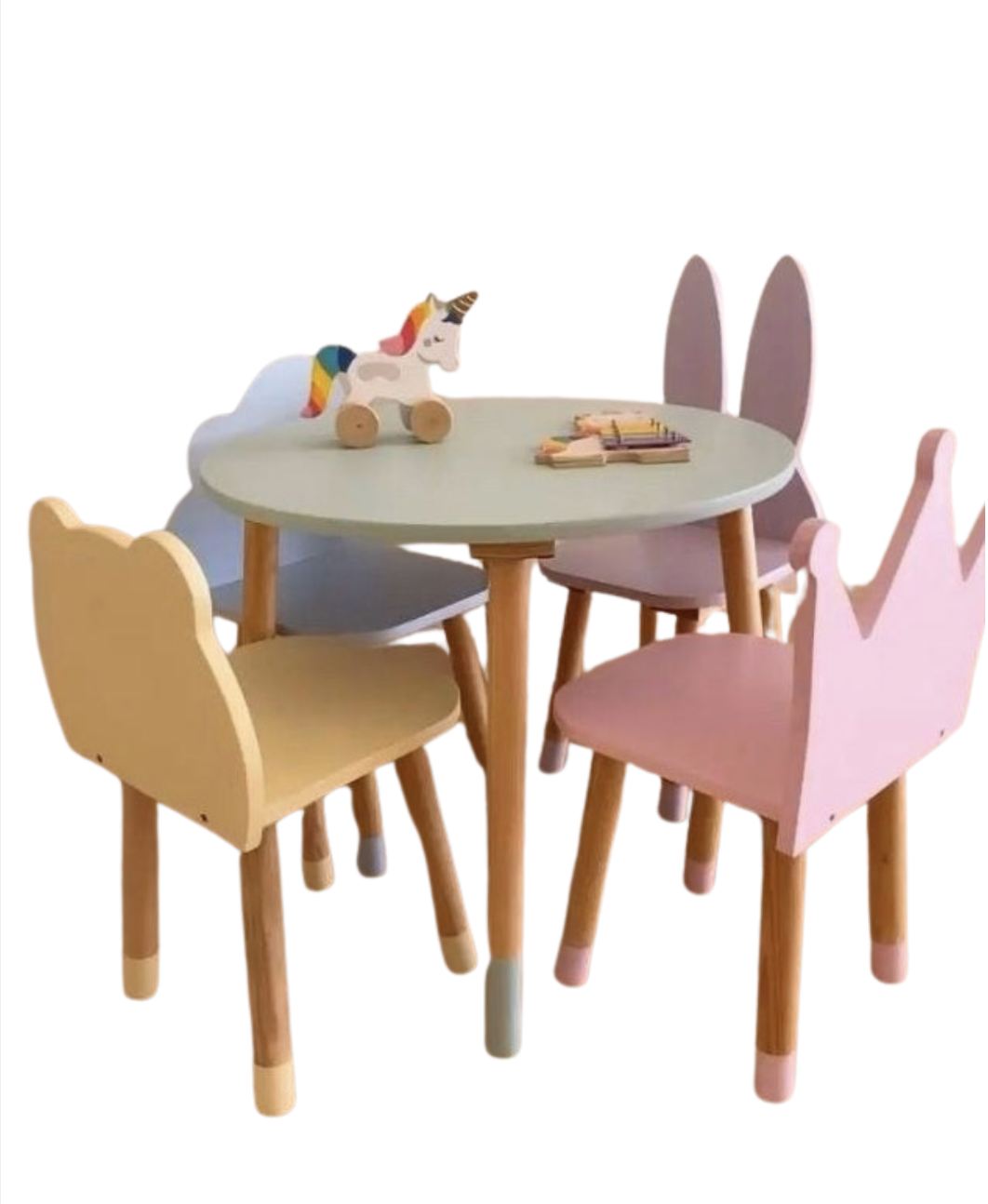 Mesa Infantil PKES Muebles con 4 Sillitas