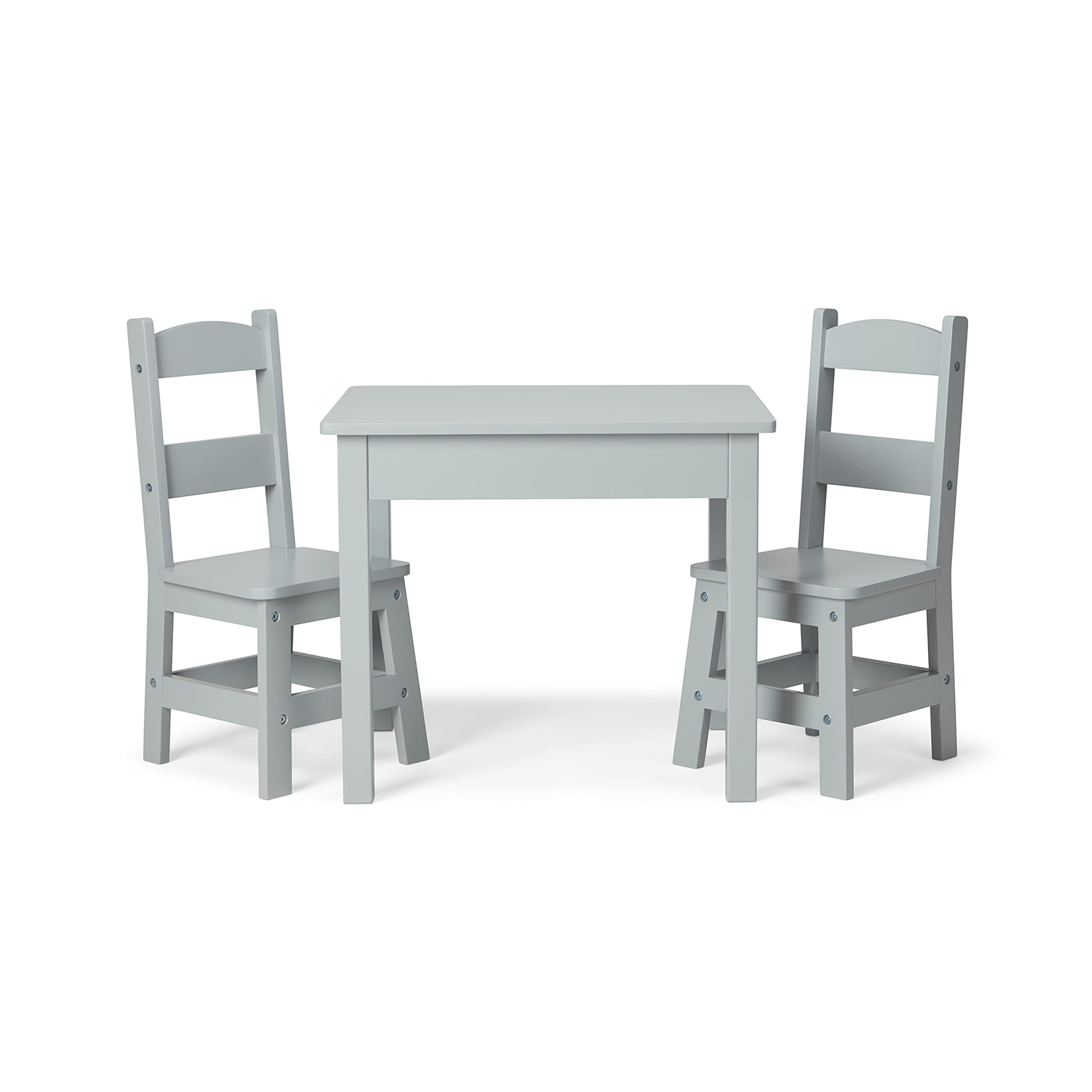 Foto 2 pulgar | Mesa Y Sillas Melissa & Doug De Madera Gris Para Niños De 3 A 8 Años - Venta Internacional.