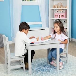 Foto 2 | Mesa Y Sillas Melissa & Doug De Madera Gris Para Niños De 3 A 8 Años - Venta Internacional.