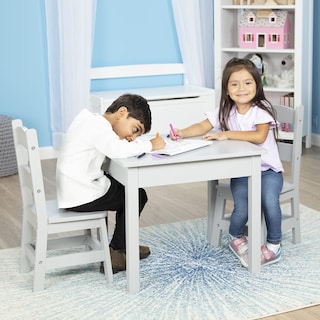 Foto 7 | Mesa Y Sillas Melissa & Doug De Madera Gris Para Niños De 3 A 8 Años - Venta Internacional.