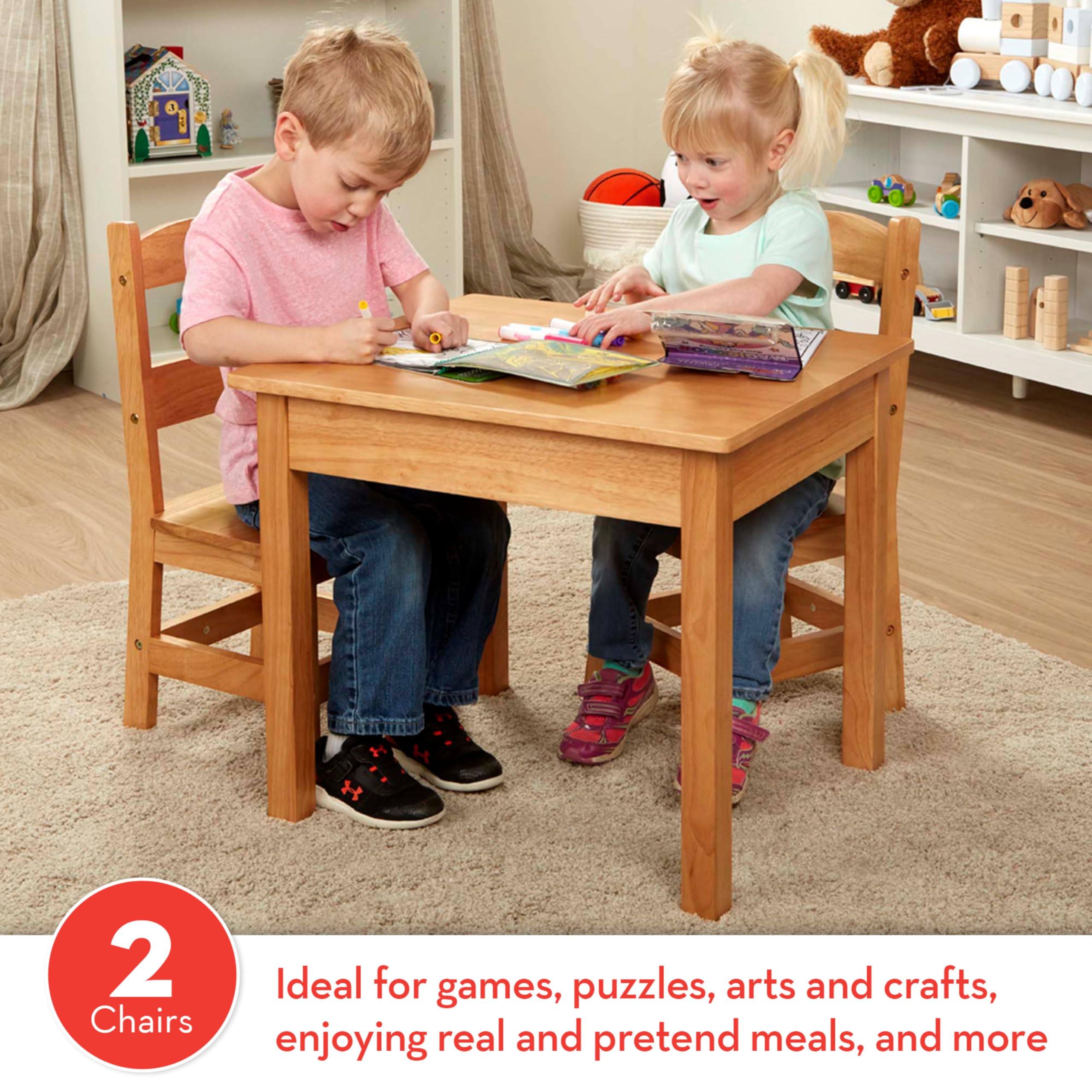 Foto 3 pulgar | Set De Muebles De Mesa Y 2 Sillas Para Sala De Juegos Melissa & Doug - Venta Internacional.
