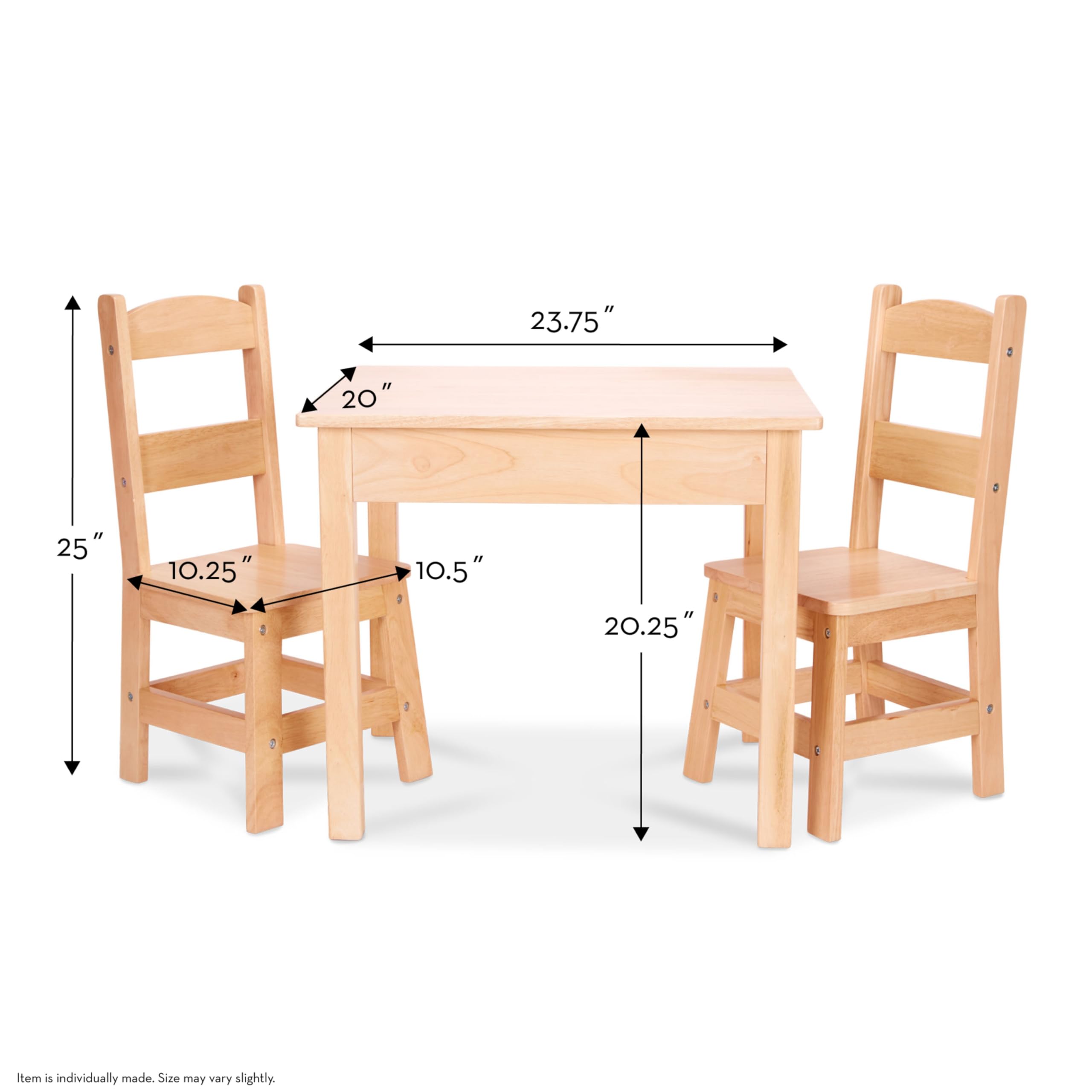 Foto 5 | Set De Muebles De Mesa Y 2 Sillas Para Sala De Juegos Melissa & Doug - Venta Internacional.