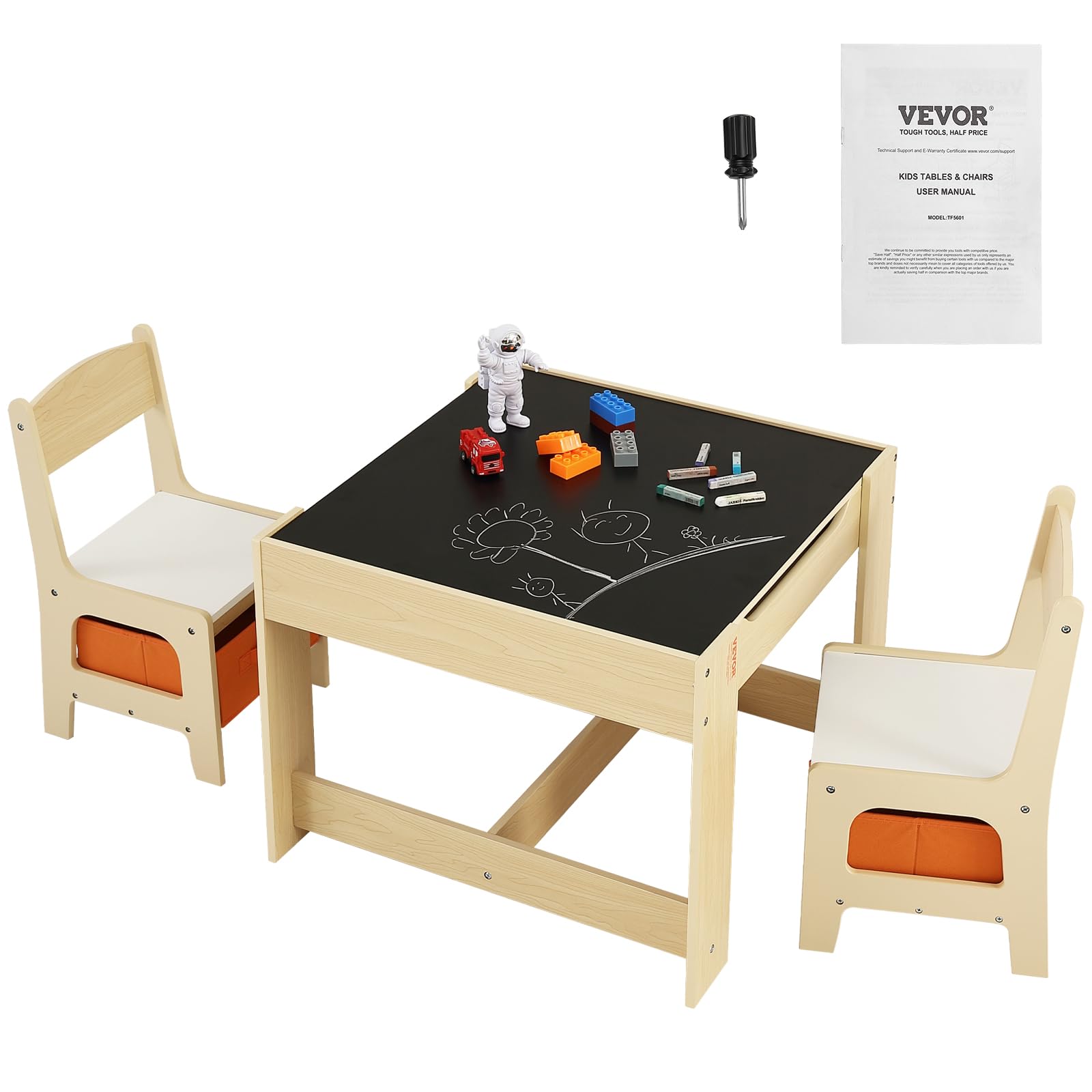 Juego De Mesa Y Sillas Vevor Kids, Mesa De Juegos Para Niños Pequeños - Venta Internacional.