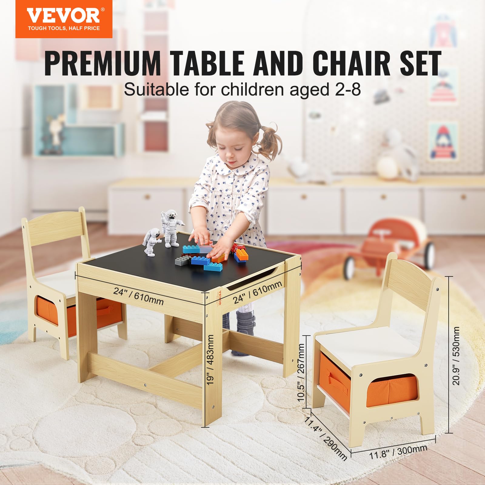 Foto 3 pulgar | Juego De Mesa Y Sillas Vevor Kids, Mesa De Juegos Para Niños Pequeños - Venta Internacional.