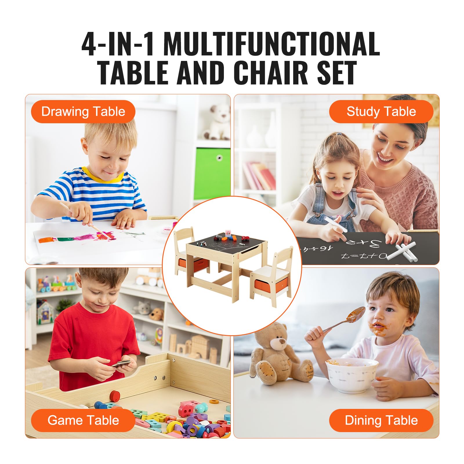 Foto 7 pulgar | Juego De Mesa Y Sillas Vevor Kids, Mesa De Juegos Para Niños Pequeños - Venta Internacional.