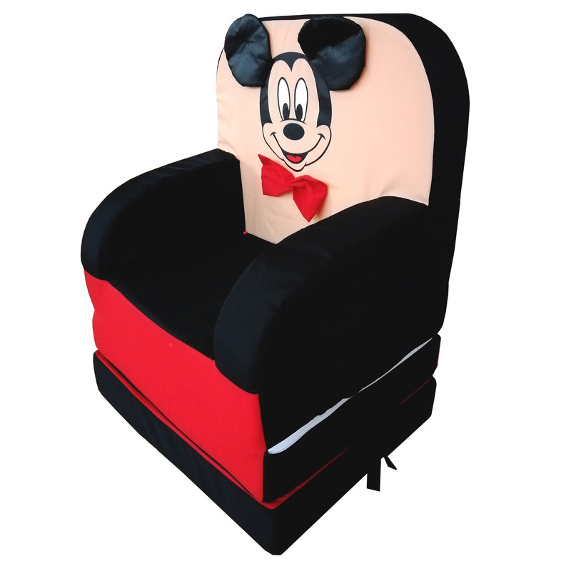 Foto 3 pulgar | Sillón Infantil Plegable Diseño Mickey Mouse color Negro Genérica