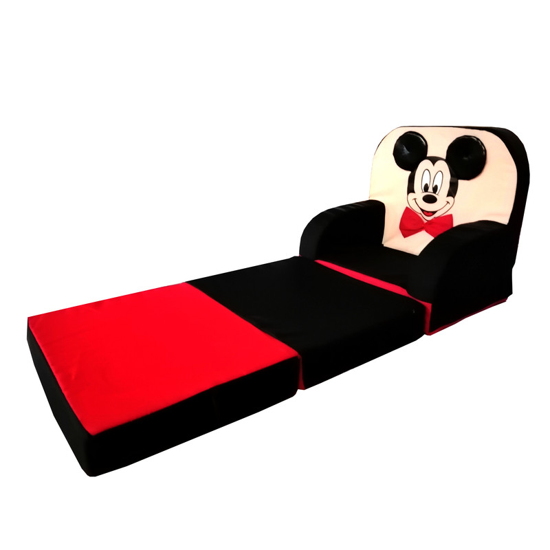 Foto 4 pulgar | Sillón Infantil Plegable Diseño Mickey Mouse color Negro Genérica