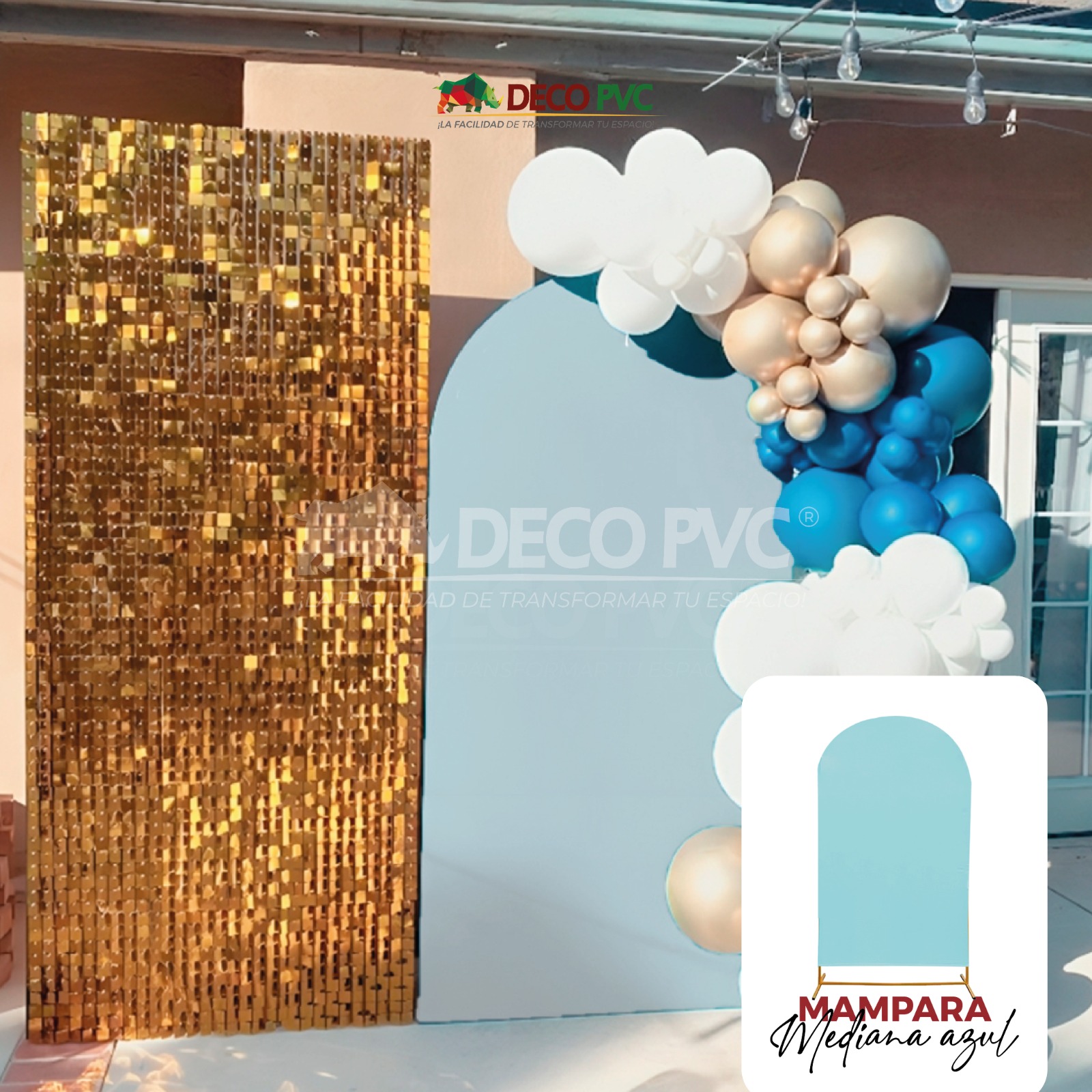 Foto 3 pulgar | Dúo / Kit De Mampara Mediana 100x200 Decorativa Con Funda