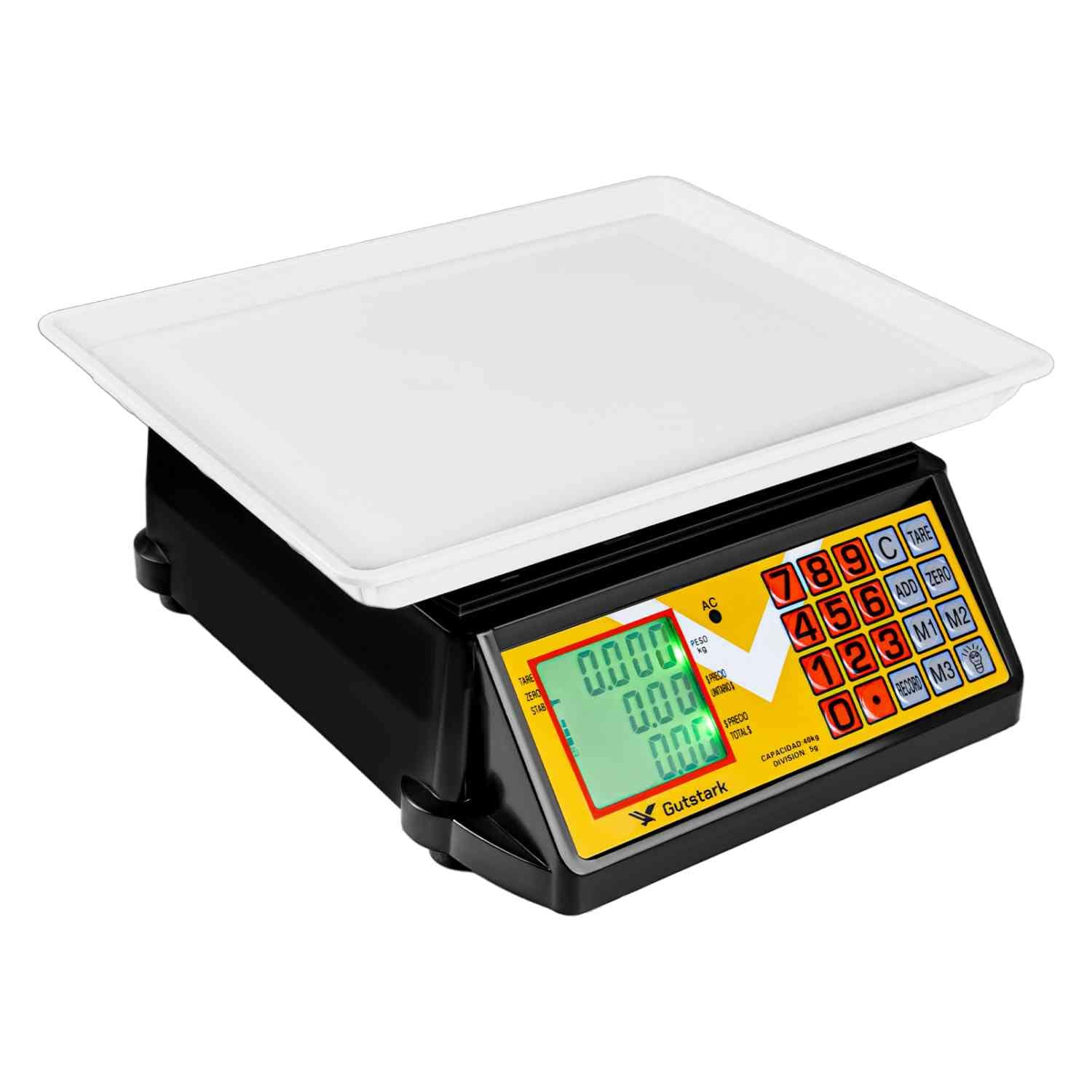 Báscula Comercial Digital Gutstark 40 Kg Portátil 30 x 27 x 13cm $549